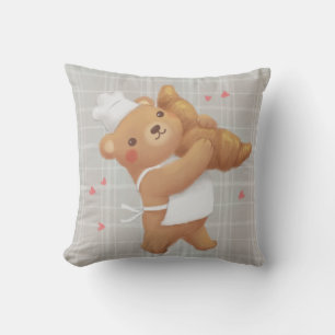 Teddy the Baker mit Croissant Kissen