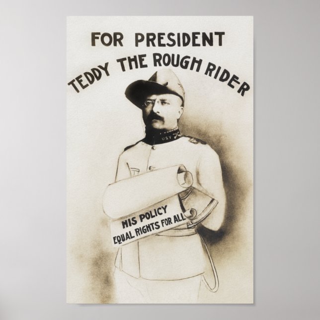 Teddy the Rough Rider - für den Präsidenten - 1904 Poster (Vorne)