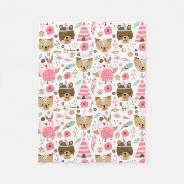 Teddy Tipi Fleecedecke (Vorderseite)