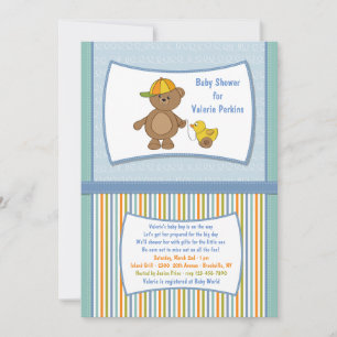 Teddy Typ Baby Shower Einladung