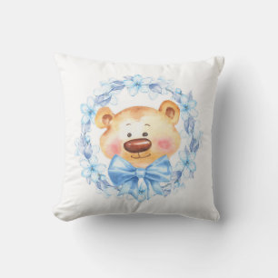 Teddy und Blumen Kissen