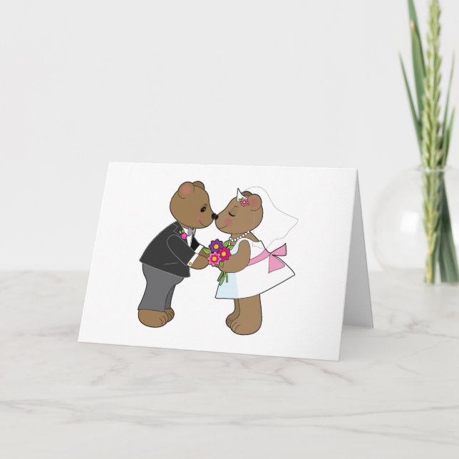 Teddy Wedding Karte (Vorderseite)