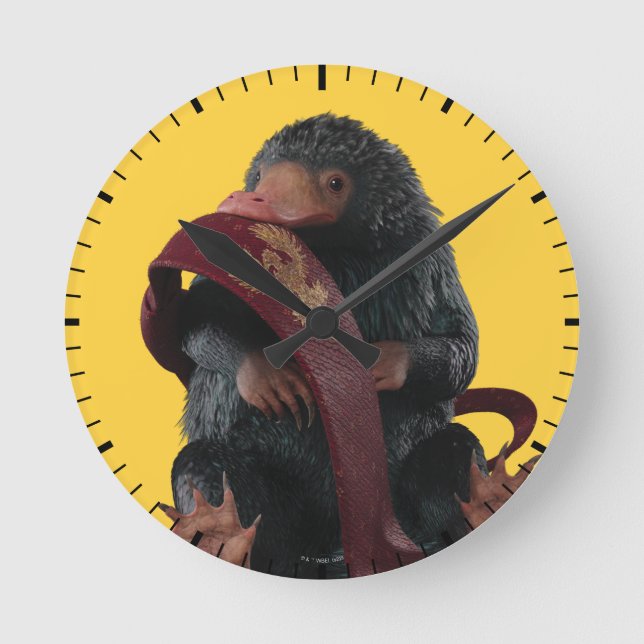 Teddy With Tie Graphic Runde Wanduhr (Vorderseite)