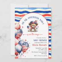 Teddybär  All American Baby 4. Juli Babyparty
