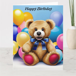 Teddybär  Alles Gute zum Geburtstag  Karte