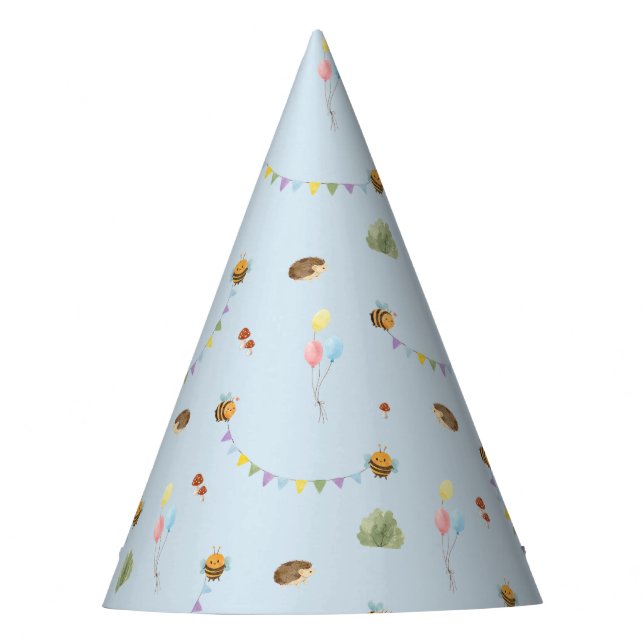 Teddybär, Aquarellbär Partyhütchen (Vorderseite)
