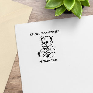Teddybär-Arzt Kinderarzt 1x1 Gummistempel