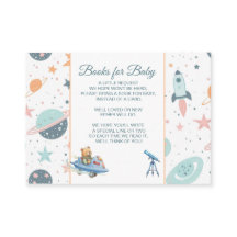 Teddybär-Astronaut-Bücher für Baby-Beilagekarte