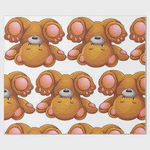 Teddybär auf dem Kopf Geschenkpapier