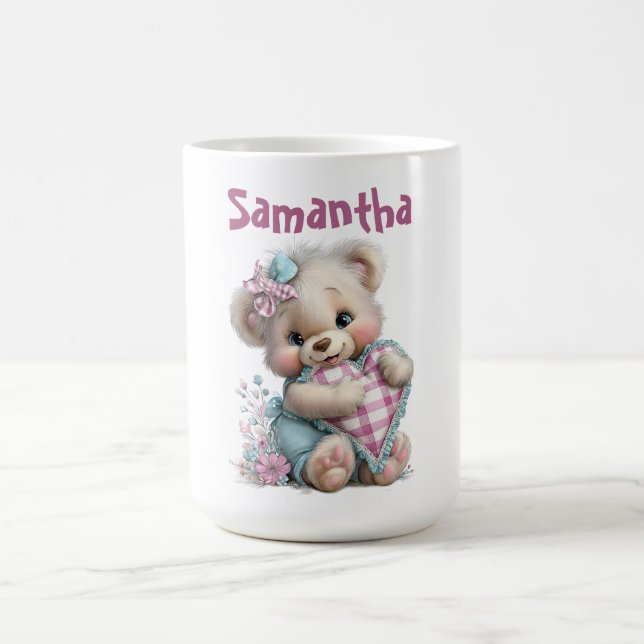 Teddybär-Baby-Party für Mädchen Kaffeetasse (Mittel)