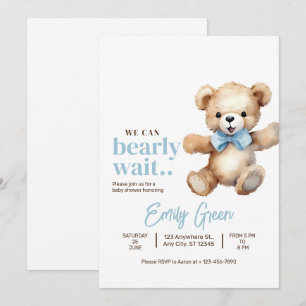 Teddybär-Baby-Party, Wir können es kaum erwarten,  Einladung
