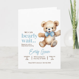 Teddybär-Baby-Party, Wir können es kaum erwarten,  Einladung