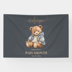 Teddybär-Baby-Shower-Einladung Kann kaum warten Banner