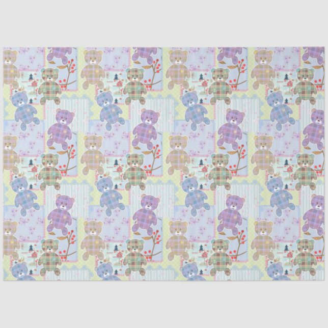 Teddybär, Babymuster Seidenpapier (Vorderseite)
