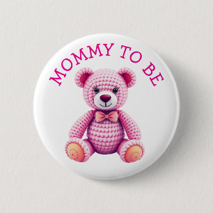Teddybär Babyparty für werdende Mütter Button
