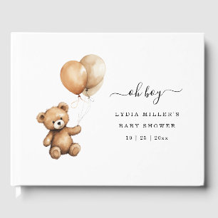 Teddybär Ballons Babyparty Geschlechtsneutral  Gästebuch