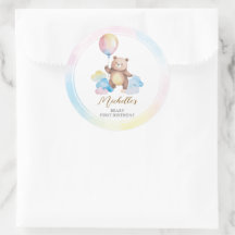 Teddybär-Ballonwolken Beary Erster Geburtstag