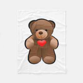 Teddybär-Bild Fleecedecke
