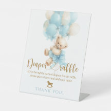Teddybär Blaues Luftballon Schleife Baby Junge Sho