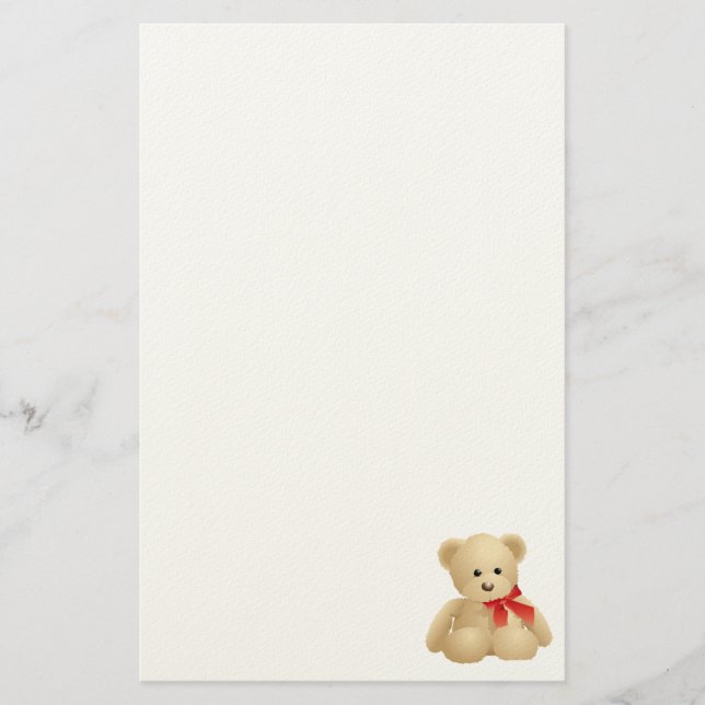 Teddybär Briefpapier (Vorderseite)