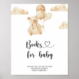 Teddybär, Bücher für Babyposter Poster