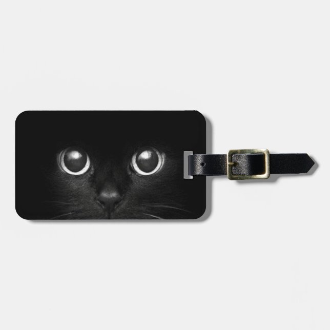 Teddybär die Katze Gepäckanhänger (Vorderseite horizontal)