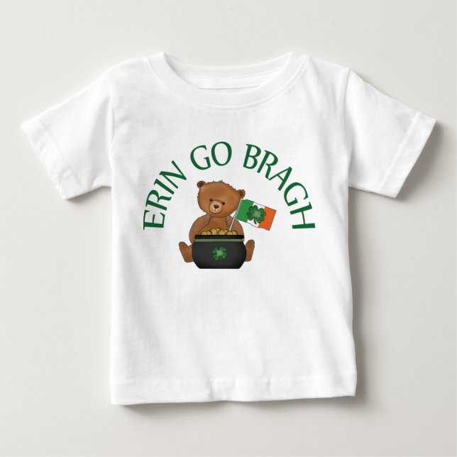 Teddybär Erin gehen Bragh Baby T-shirt (Vorderseite)