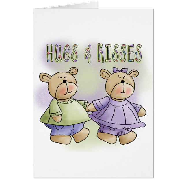 Teddybär-feste Umarmungen und Kuss-T-Shirts und (Vorne)