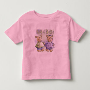 Teddybär-feste Umarmungen und Kuss-T-Shirts und Kleinkind T-shirt