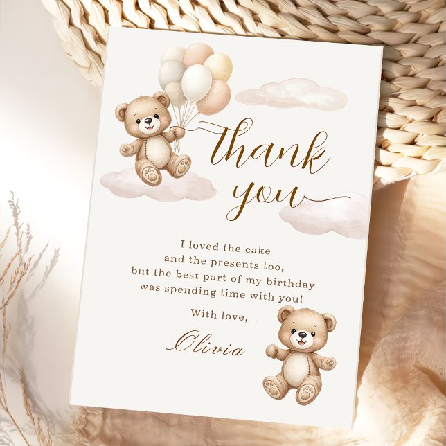 Teddybär Geburtstag Dankeskarte (Von Creator hochgeladen)