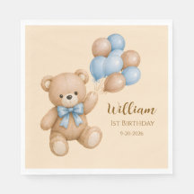 Teddybär Geburtstagsballons personalisierter Name