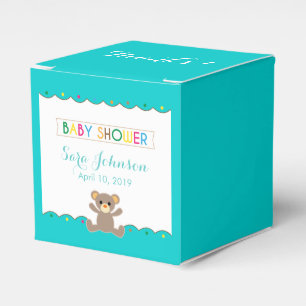 Teddybär-Geschlechts-neutrale Babyparty danken Geschenkschachtel