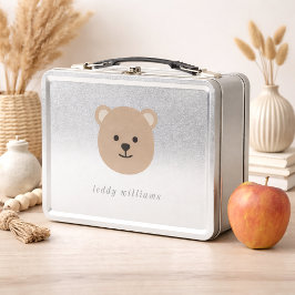 Teddybär Gesicht Metall Brotdose