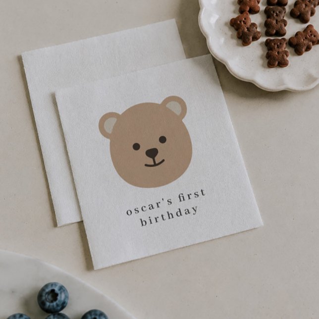 Teddybär-Gesichtspapiertuch Serviette (Von Creator hochgeladen)