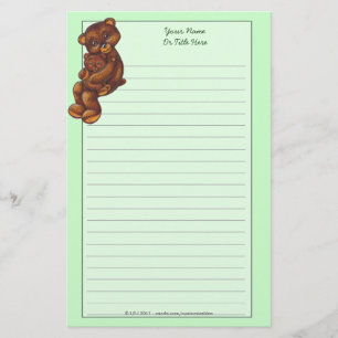 Teddybär gezeichnetes Briefpapier