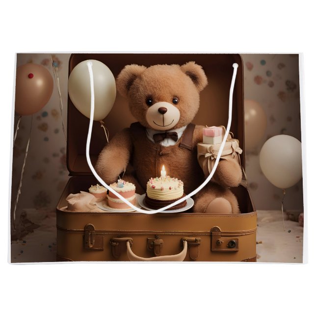 Teddybär Große Geschenktüte (Vorderseite)