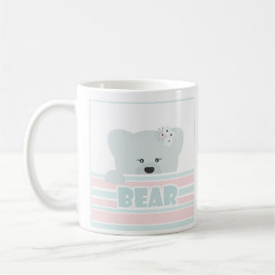 Teddybär-Illustration Kinder kindischer Druck Kaffeetasse
