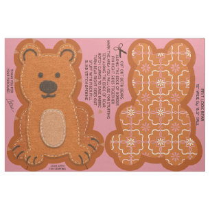 Teddybär im Filzlook - Cut und Sew Kit süß Stoff