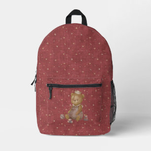 Teddybär in einem Seemannskostüm mit Spielzeug Bedruckter Rucksack