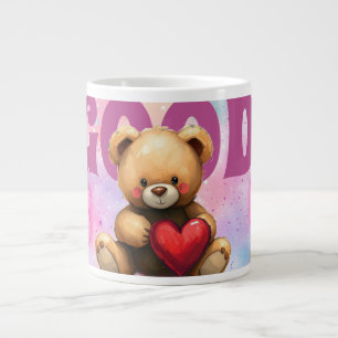 Teddybär-Jumbo-Tasse "Nur gute Vibes" Jumbo-Tasse