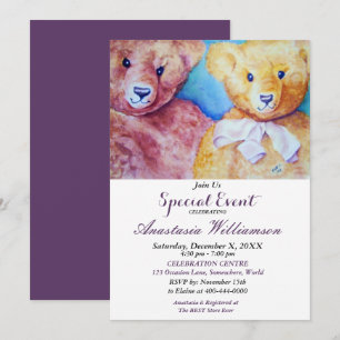 TEDDYBÄR KINDERPARTY EVENT EINLADUNG