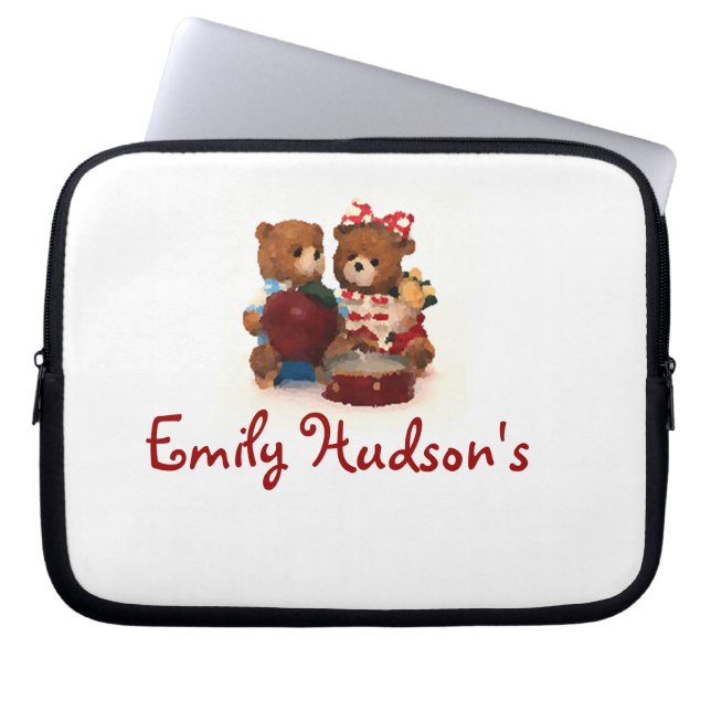 Teddybär Laptopschutzhülle (Vorderseite)