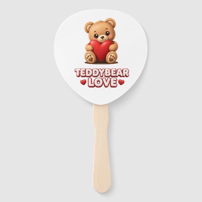 Teddybär Liebe Handventilator Fächer (Vorderseite)