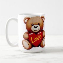 Teddybär "Liebe" Valentins Keramikbecher