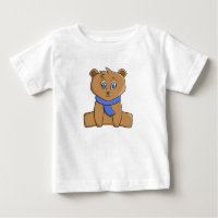 Teddybär mit blauem Schal