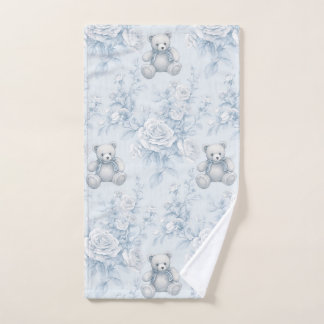 Teddybär mit blauen Rose Badehandtuch Set Handtuch