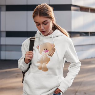 Teddybär mit einem Eisblock-Hoodie Hoodie