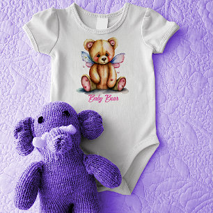 Teddybär mit Flügeln Babybär Baby Strampler