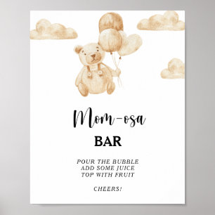 Teddybär \ Mom-osa-Riegel Poster