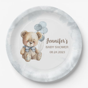 Teddybär-Papiertüte für Babydusche Pappteller